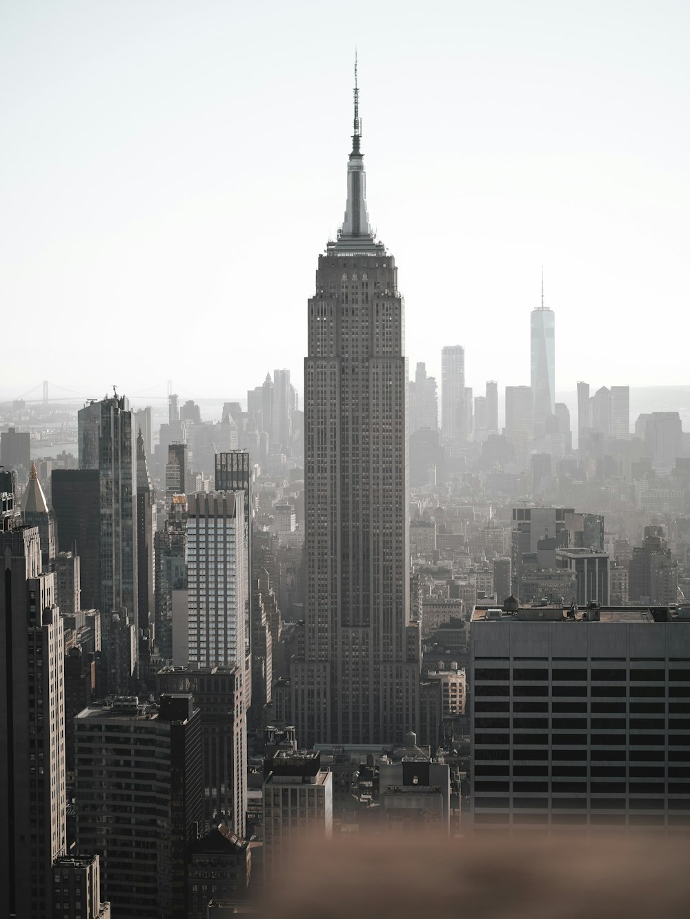 a view of a city with tall buildings