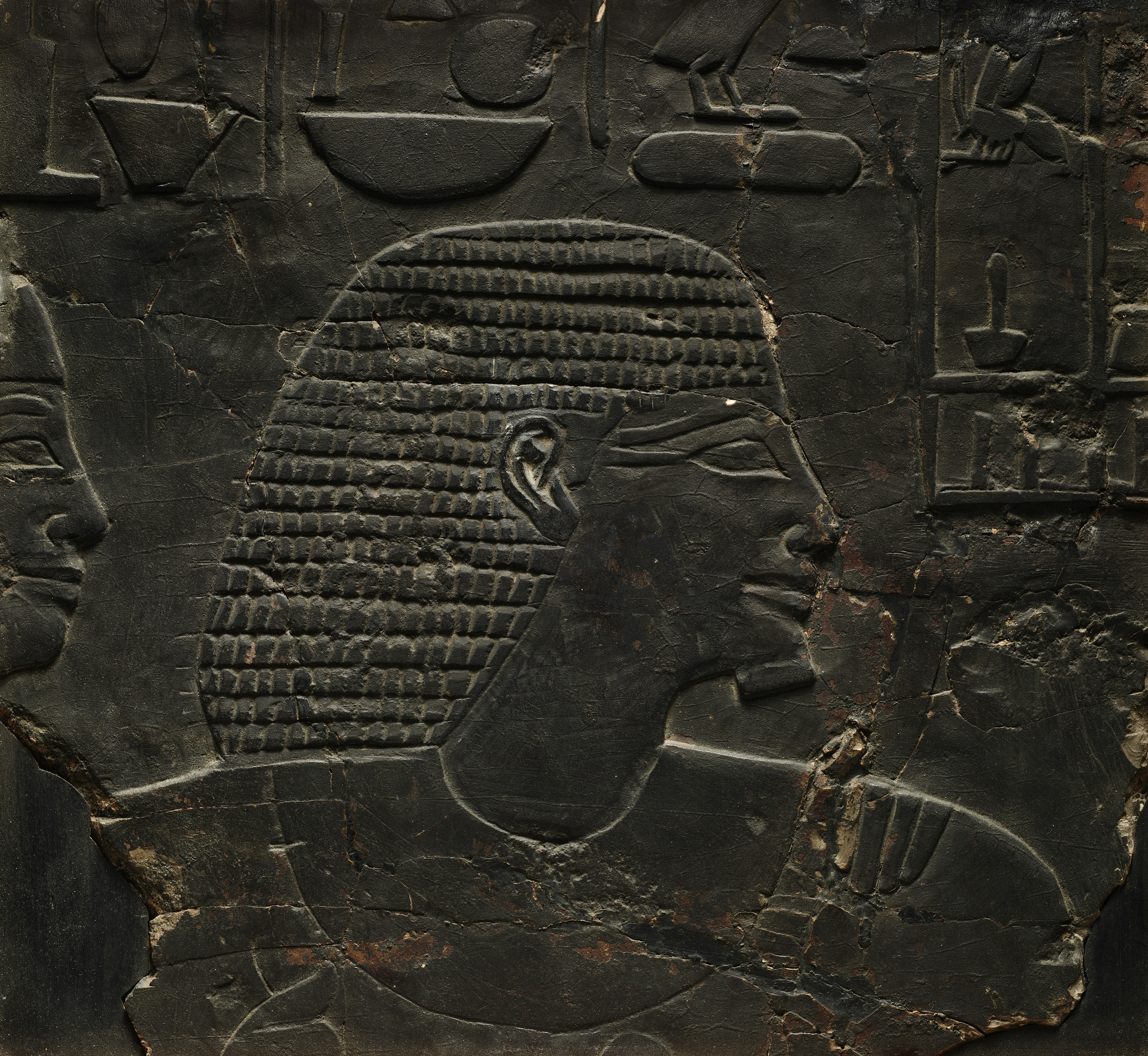 エジプト壁画彫刻 】 石灰岩断片 コレクター放出 エジプト壁画