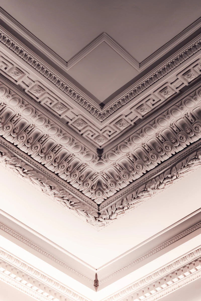 Ceiling corner with detailed crown molding