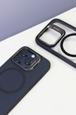 Sleek black silicone phone cover with MagSafe compatibility on an iPhone.