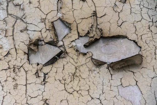 Close-up of a painter carefully filling cracks on a commercial office wall before priming and painting.