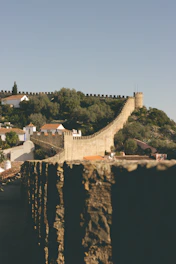 a view of a city with a castle on top of a hill