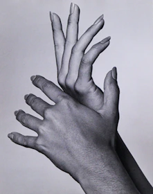 Close-up of hands elegantly positioned, highlighting subtle details of professional posing.