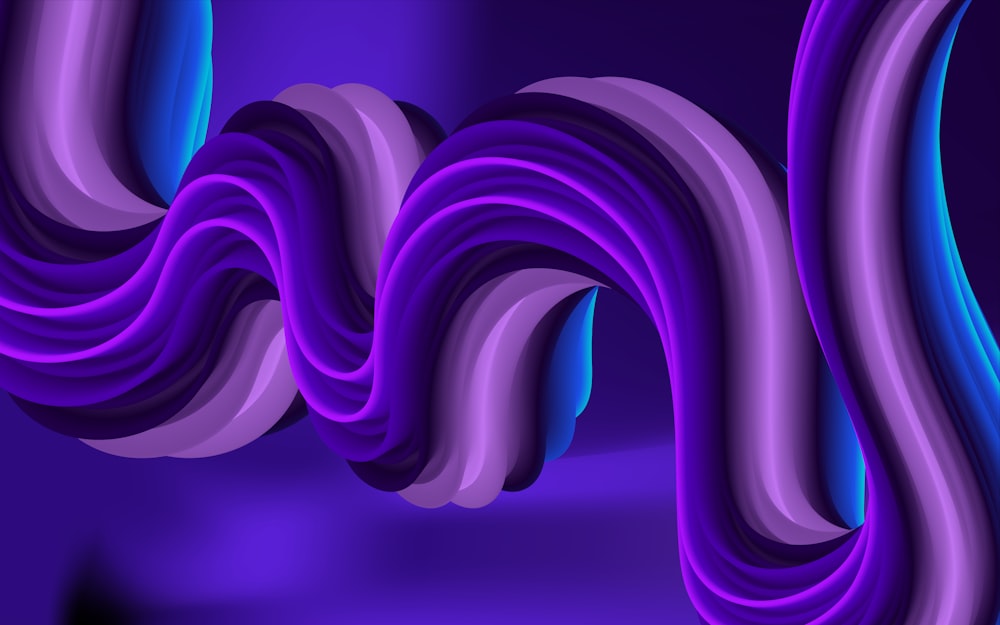 an abstract purple and blue background with wavy lines