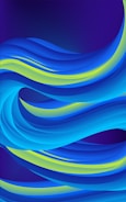 Abstract sound waves visualized in deep blue and gold tones over a black background
