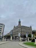 a large building with a clock tower on top of it