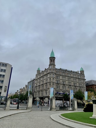 a large building with a clock tower on top of it