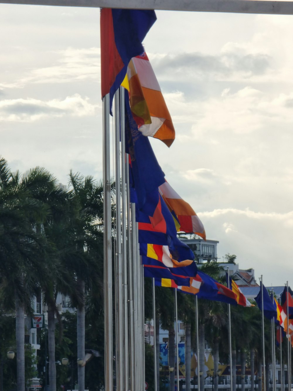 a bunch of flags that are next to each other