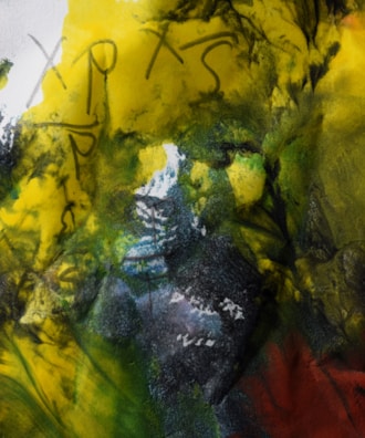 Abstract art blending traditional Sanskrit script with modern digital code.