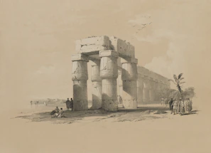 An elegant infographic frame showing a timeline of an ancient civilization.