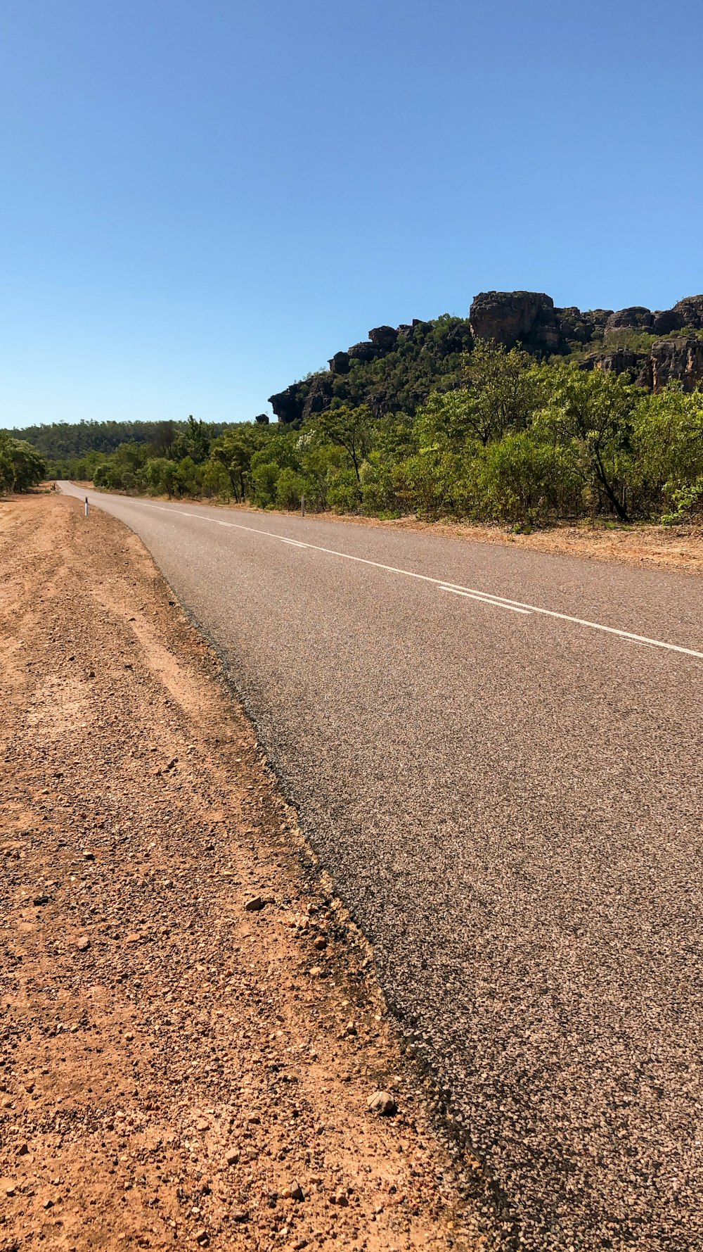 an empty road in the middle of the desert