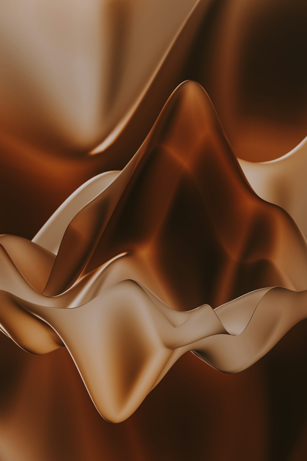 a computer generated image of a wavy brown background