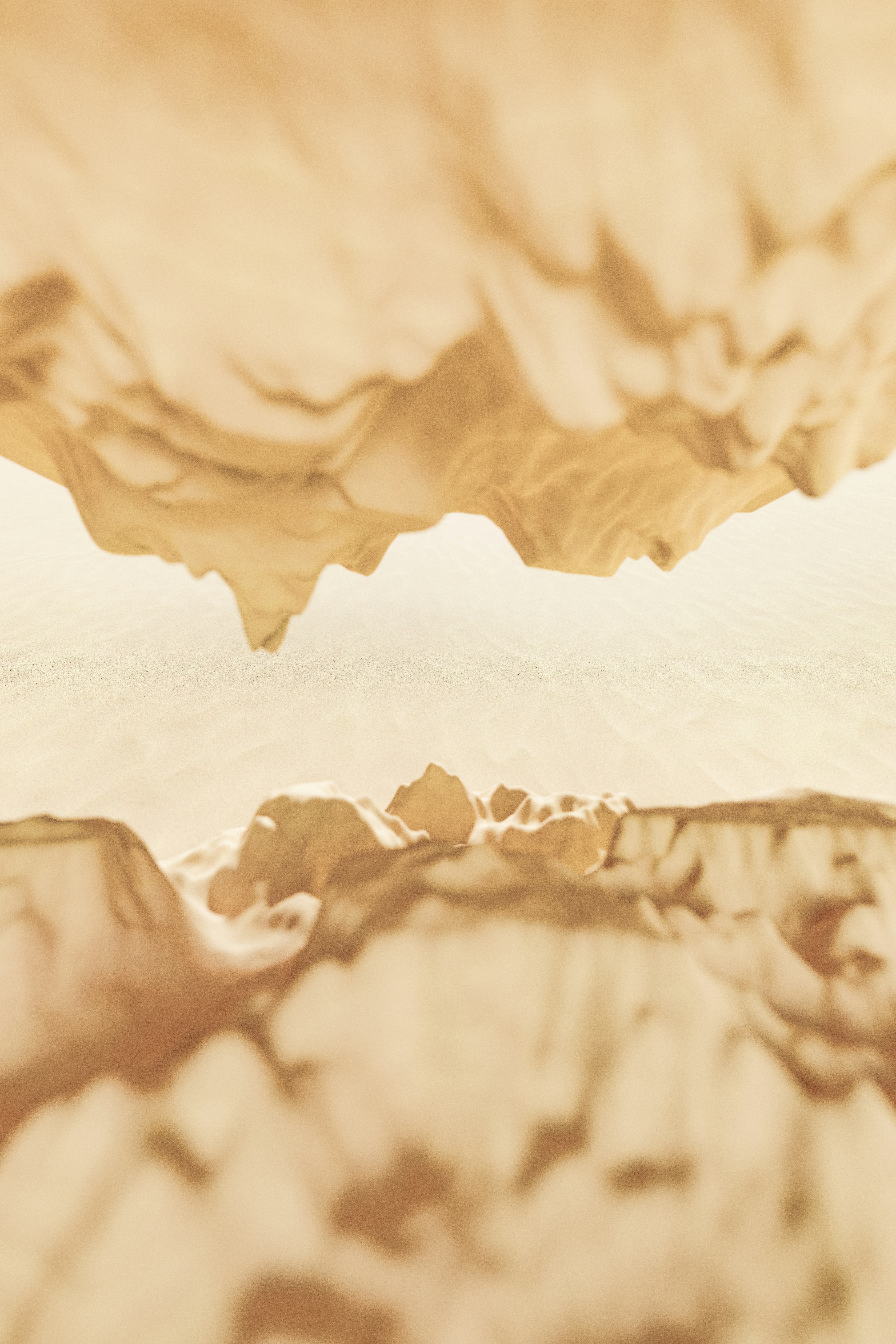 Une photo floue d’une montagne avec un ciel en arrièreplan photo