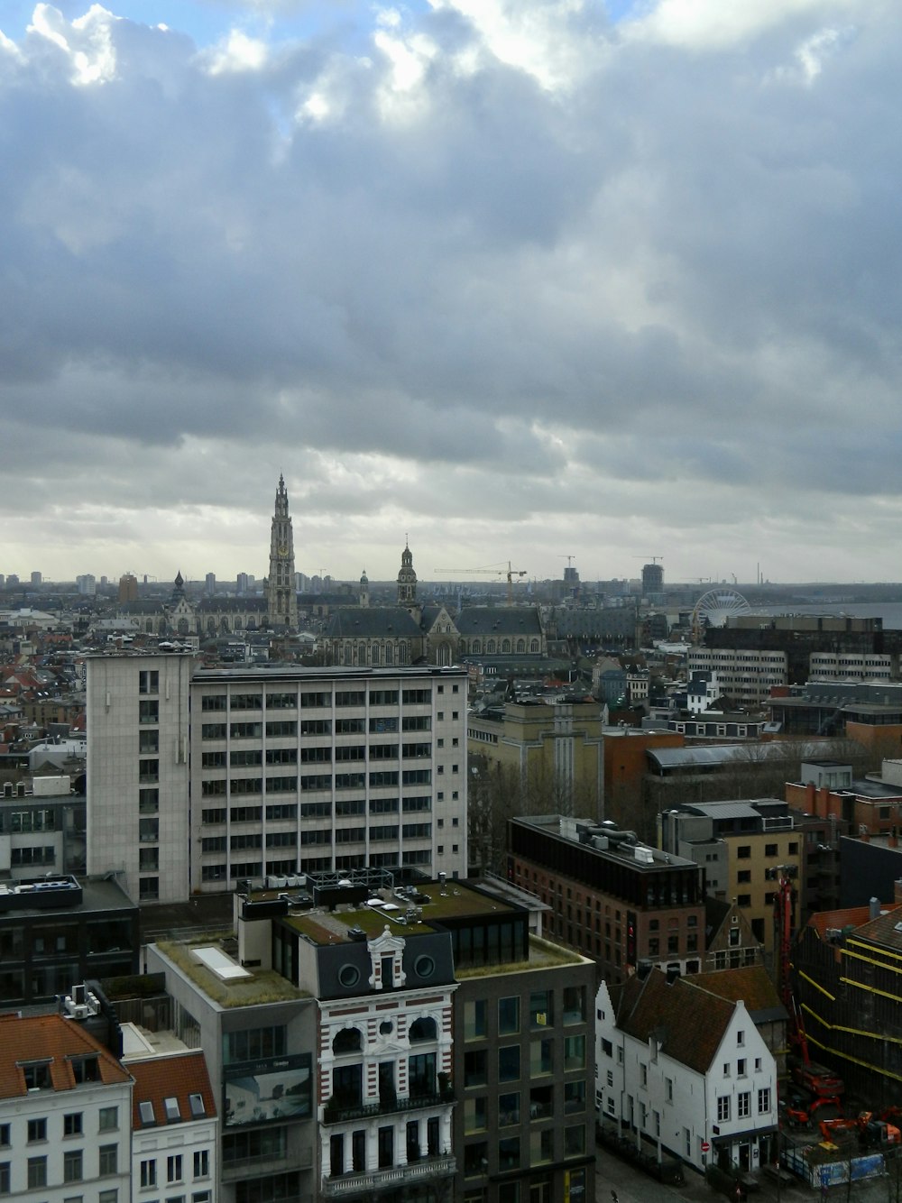 a view of a city from a tall building