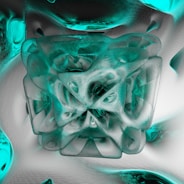 A serene turquoise and gold abstract background symbolizing calm and transformation