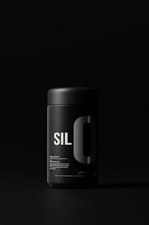 a can of silo on a black background