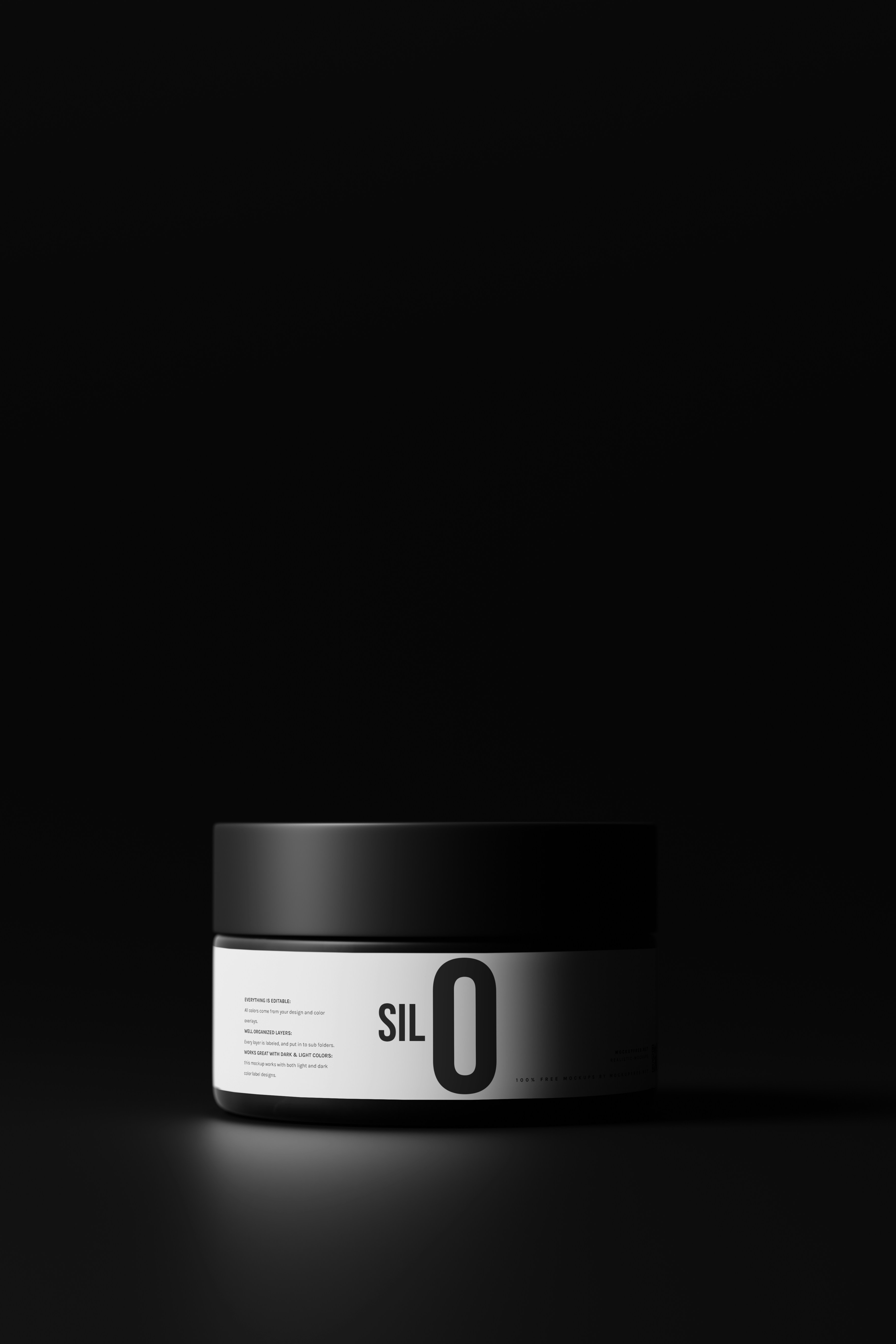 Silo is a cosmetic packaging mockup set featuring a bottle, a tall jar and a flat jar. Download this mockup set for free from Mockup Free https://mockupfree.net