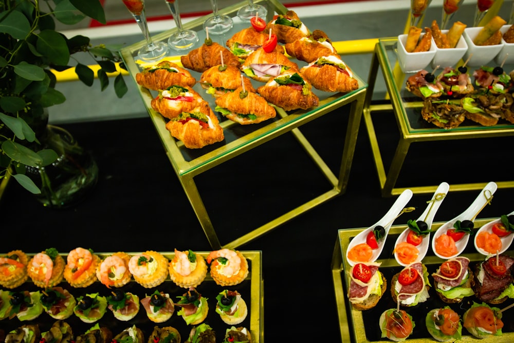 a table topped with lots of different types of food