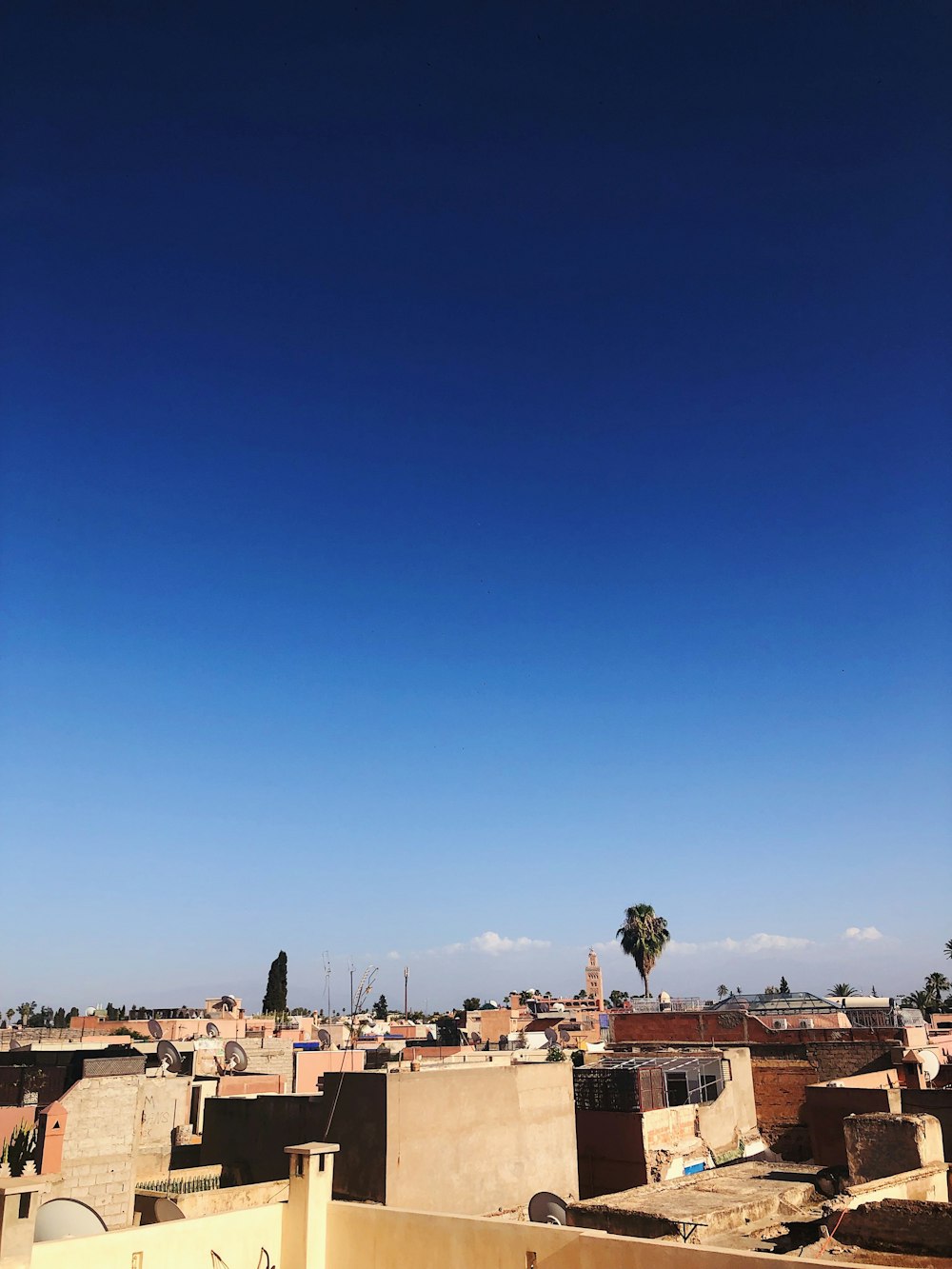 a view of a city from a rooftop