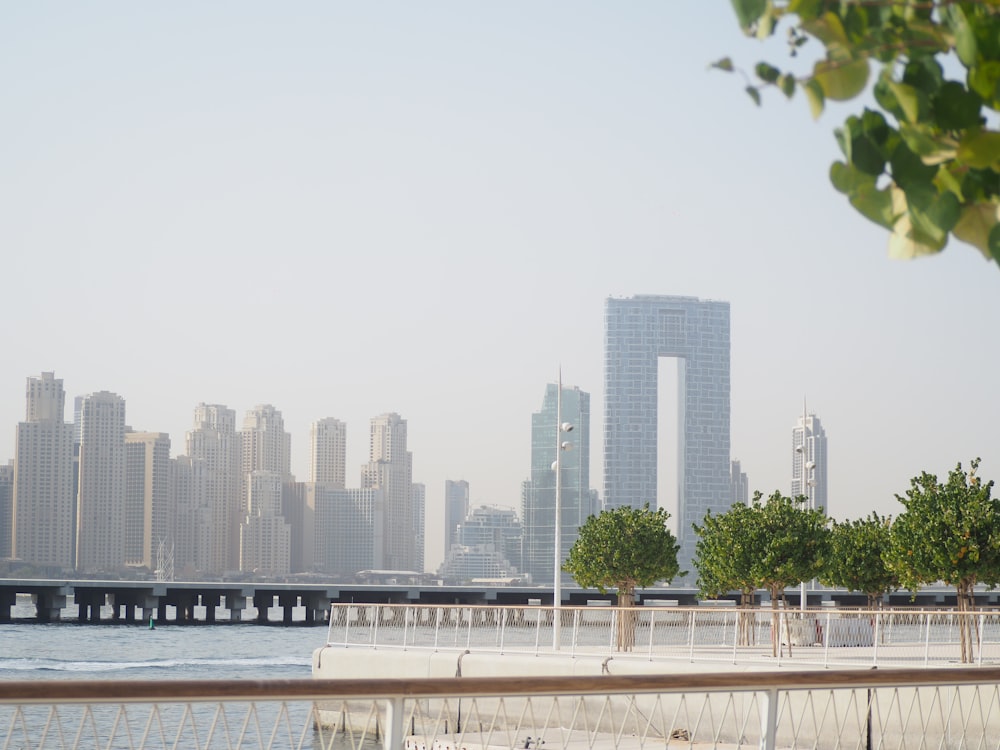 a view of a city from across the water