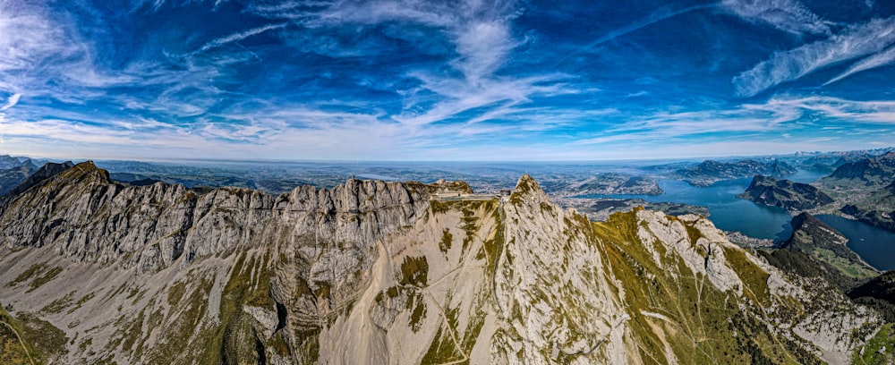 the view from the top of a mountain