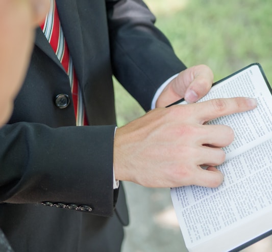 A Jehovah's Witness preaching God's Word