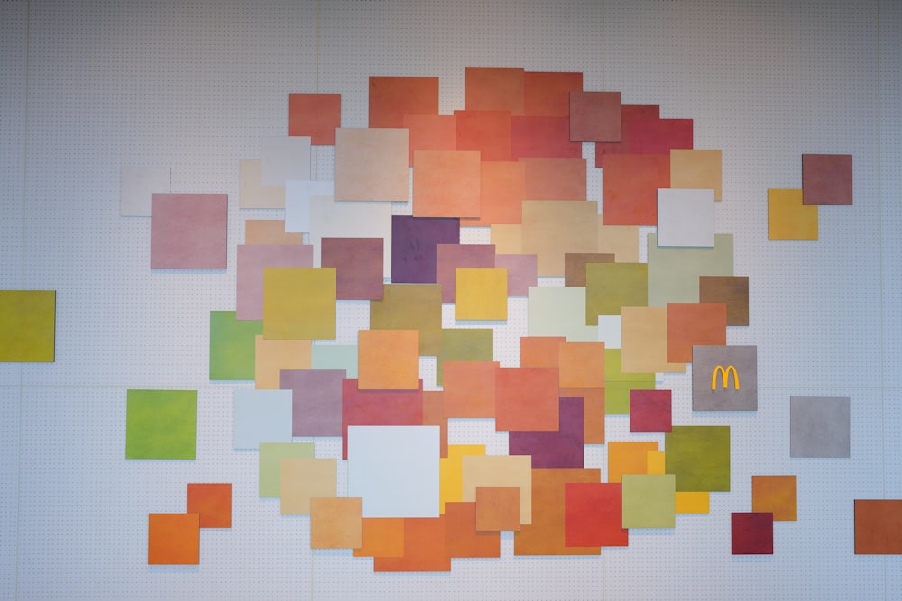 a picture of a mcdonald's logo on a wall