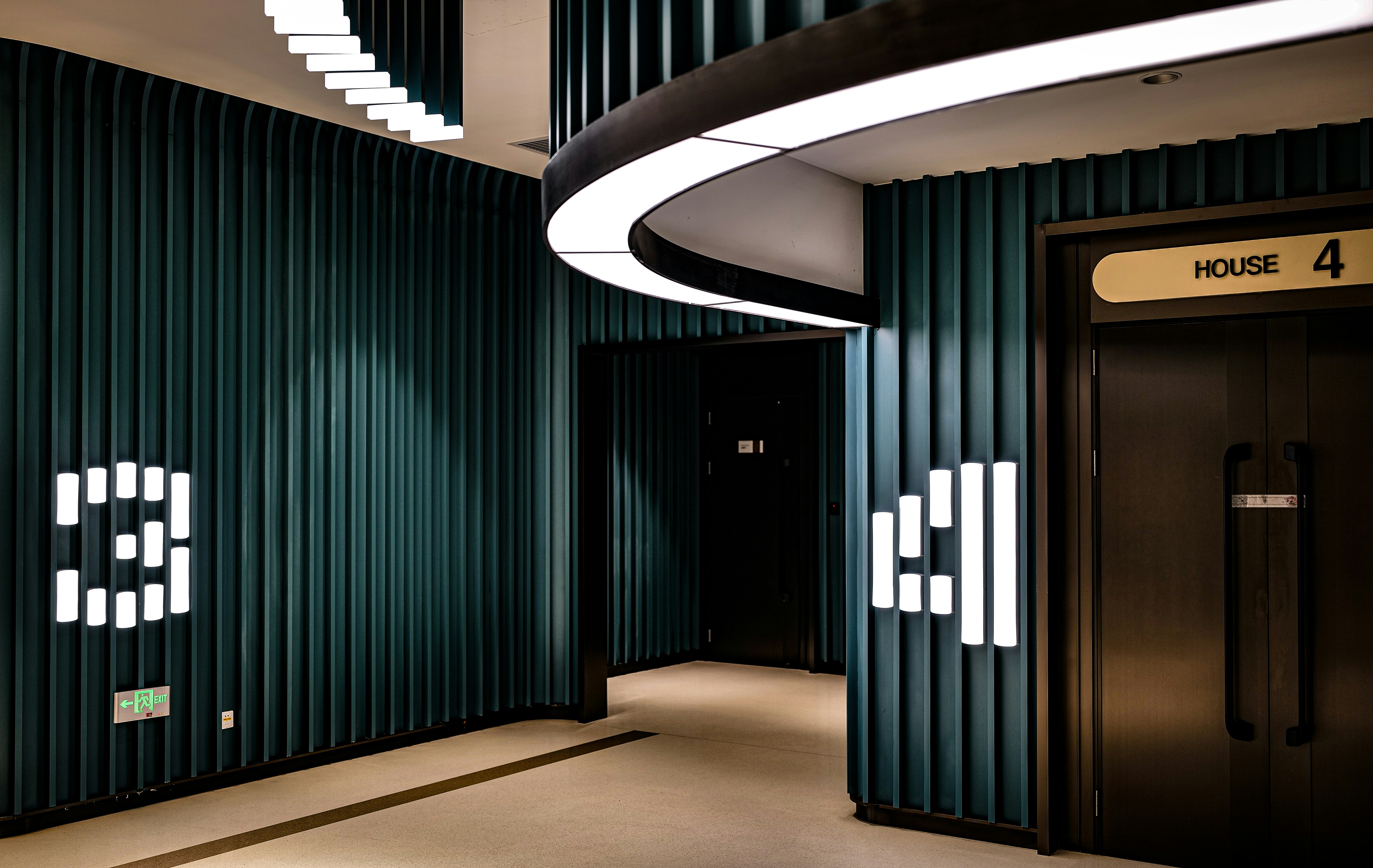 Turquoise cinema wall decoration