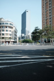 A scenic view of empty plots and commercial spaces in an Indian city.