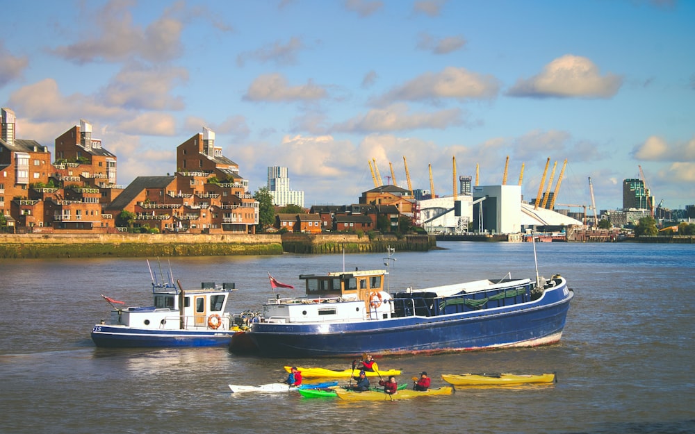 a couple of boats that are in the water