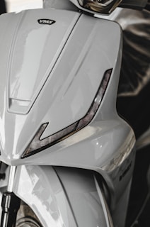 A close-up of an electric scooter's innovative design features.