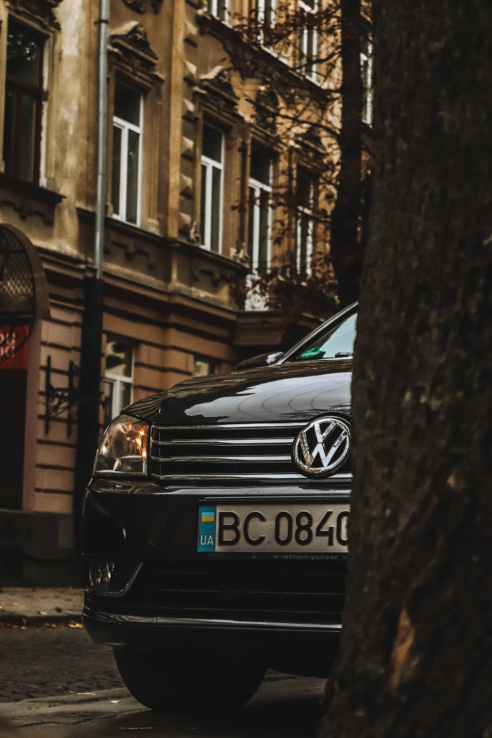 a car parked on the side of the road