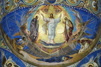 Close-up of the Divine Mercy image, highlighting the rays of mercy.