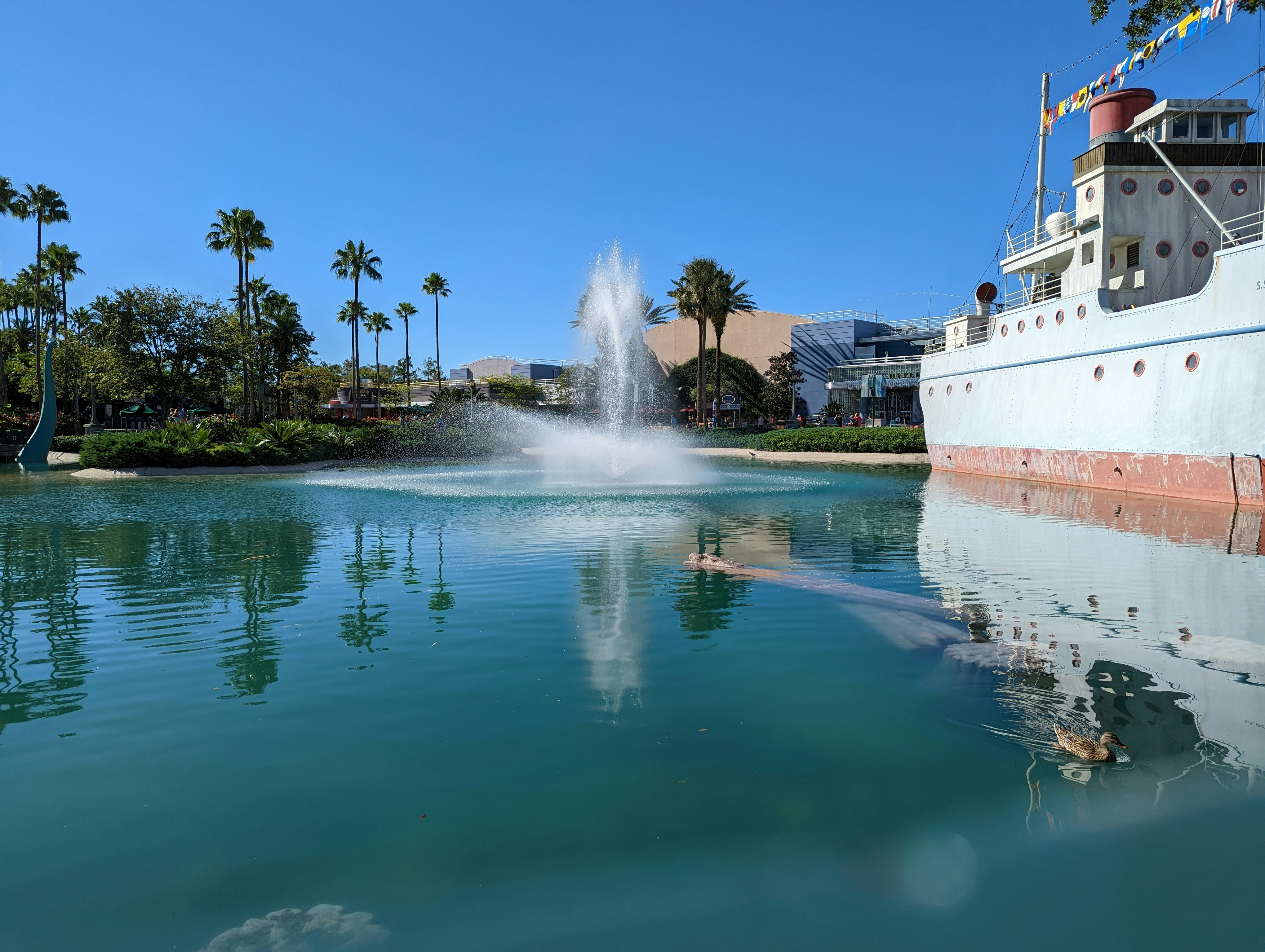 a large boat in a body of water