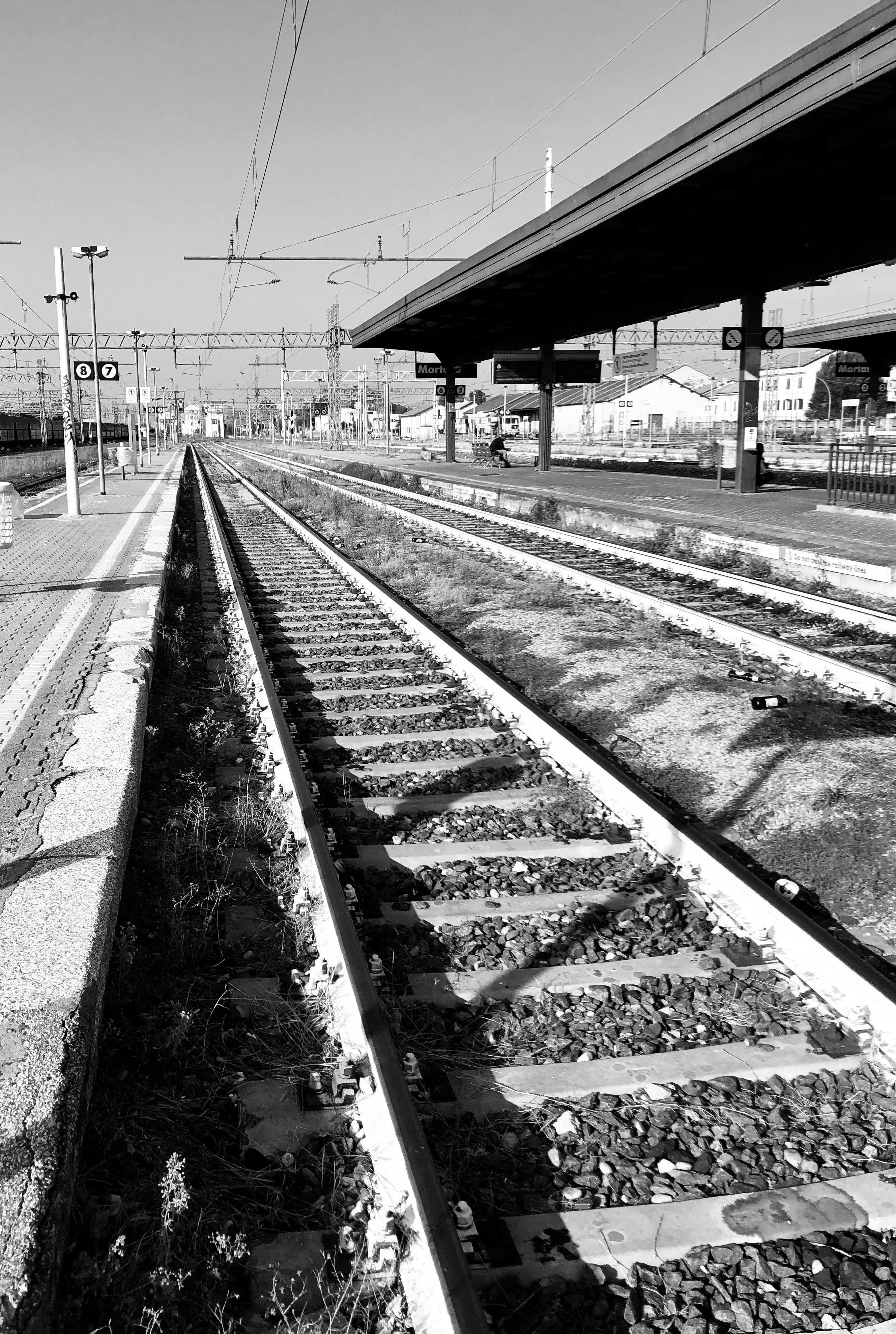 Vanishing point on the railway