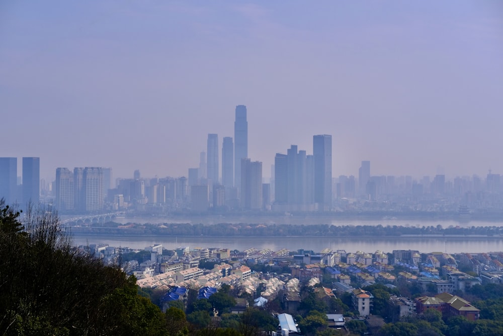 a view of a city and a body of water