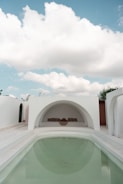 An elegant pool enclosure showcasing modern design.