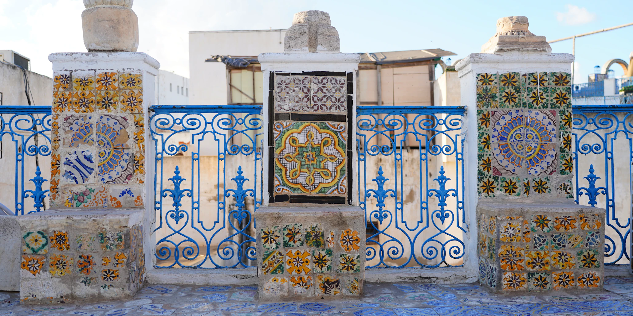 The intricate tilework and architecture of Tunis
