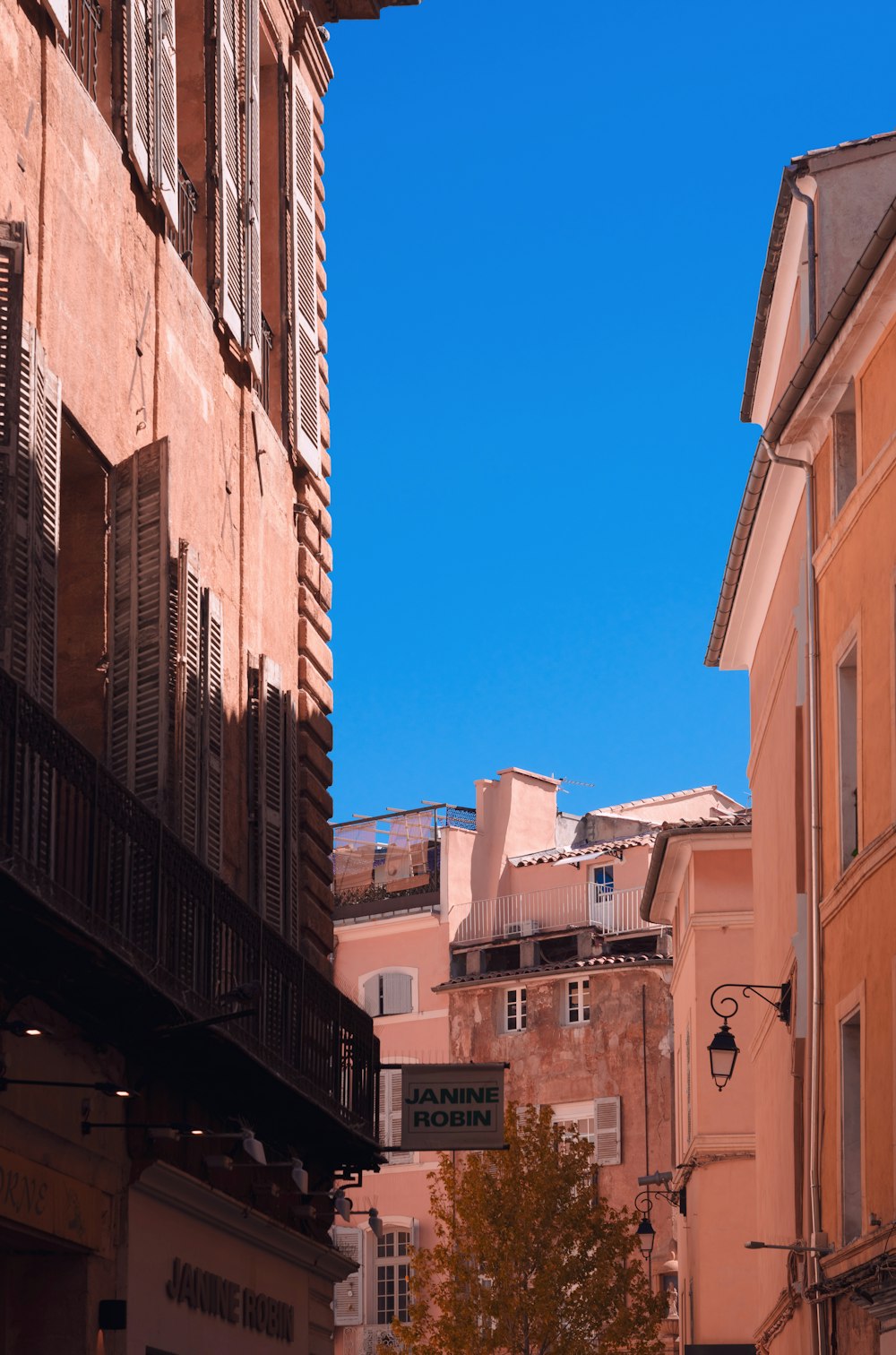 a view of a street in a city