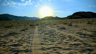 Epic cinematic game environment showcasing a western gunslinger in a desert sunset.