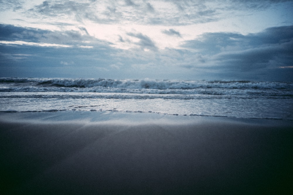 a view of the ocean from the beach