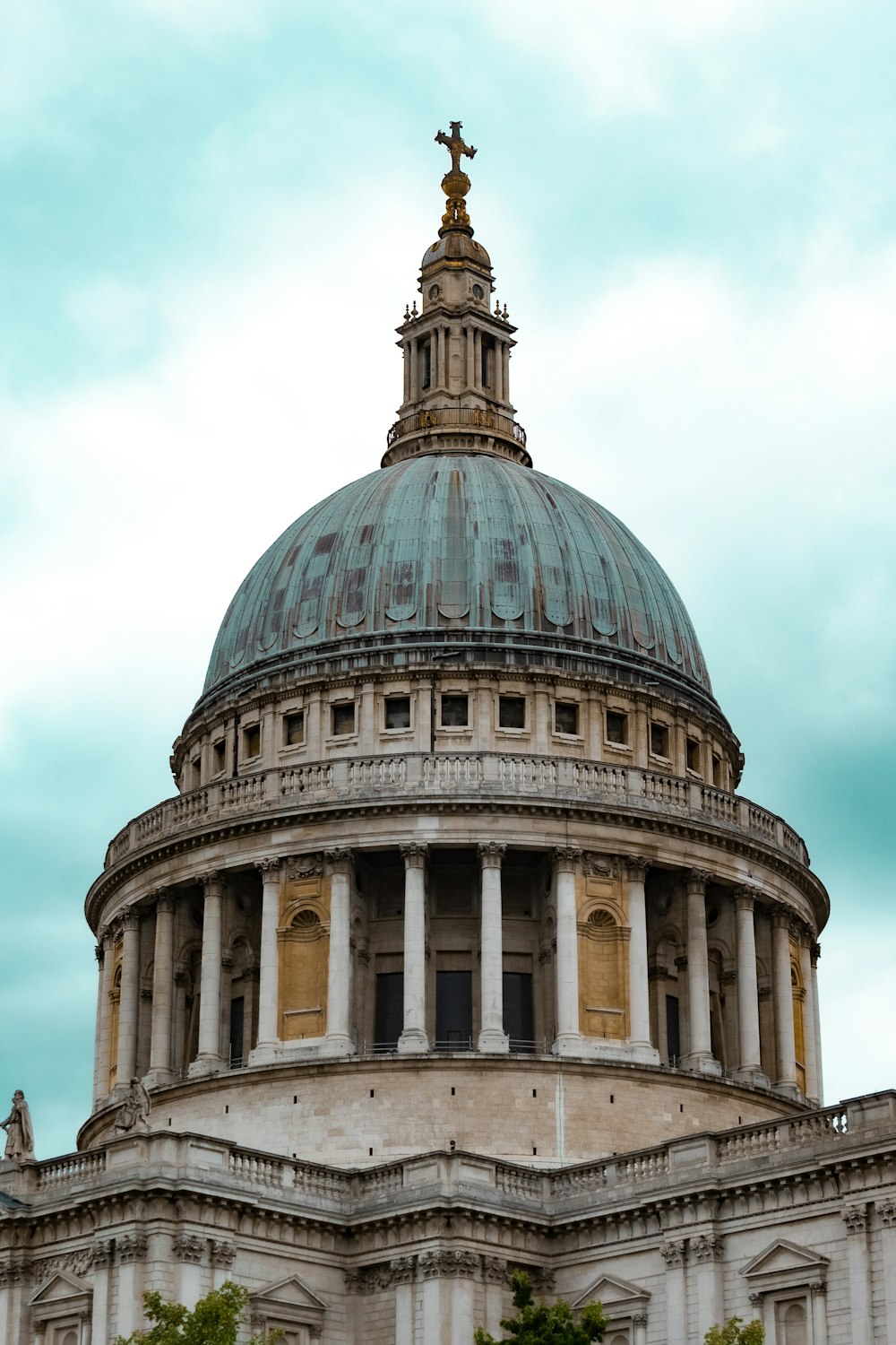 the dome of a building with a cross on top