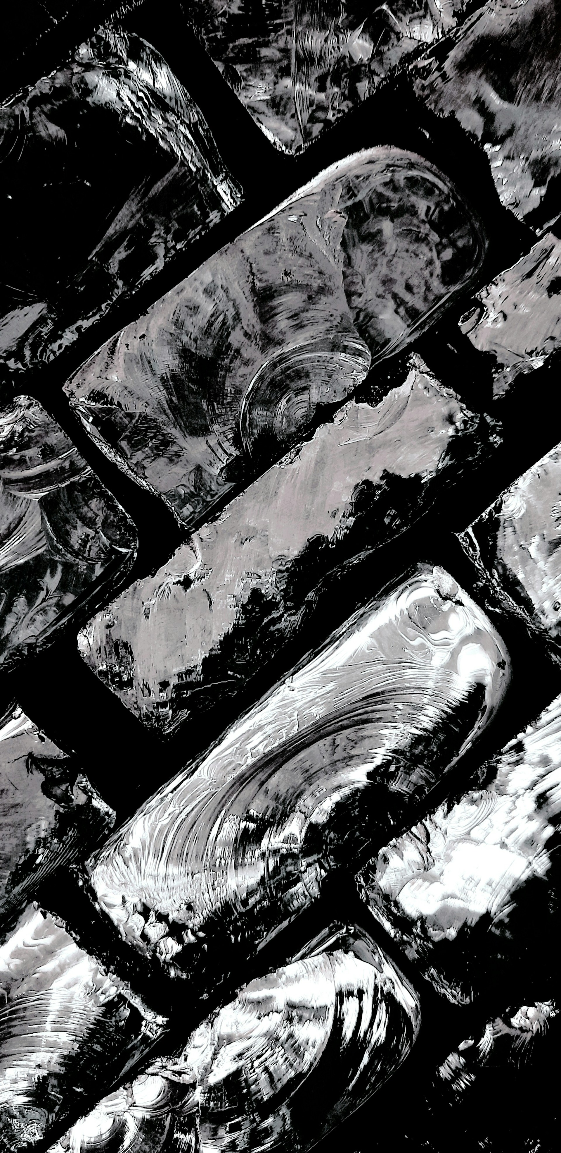 A close-up shot of expressive charcoal strokes blending with oil paint textures in a contemporary street art style.