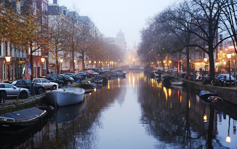 A canal at blue hour, Amsterdam
