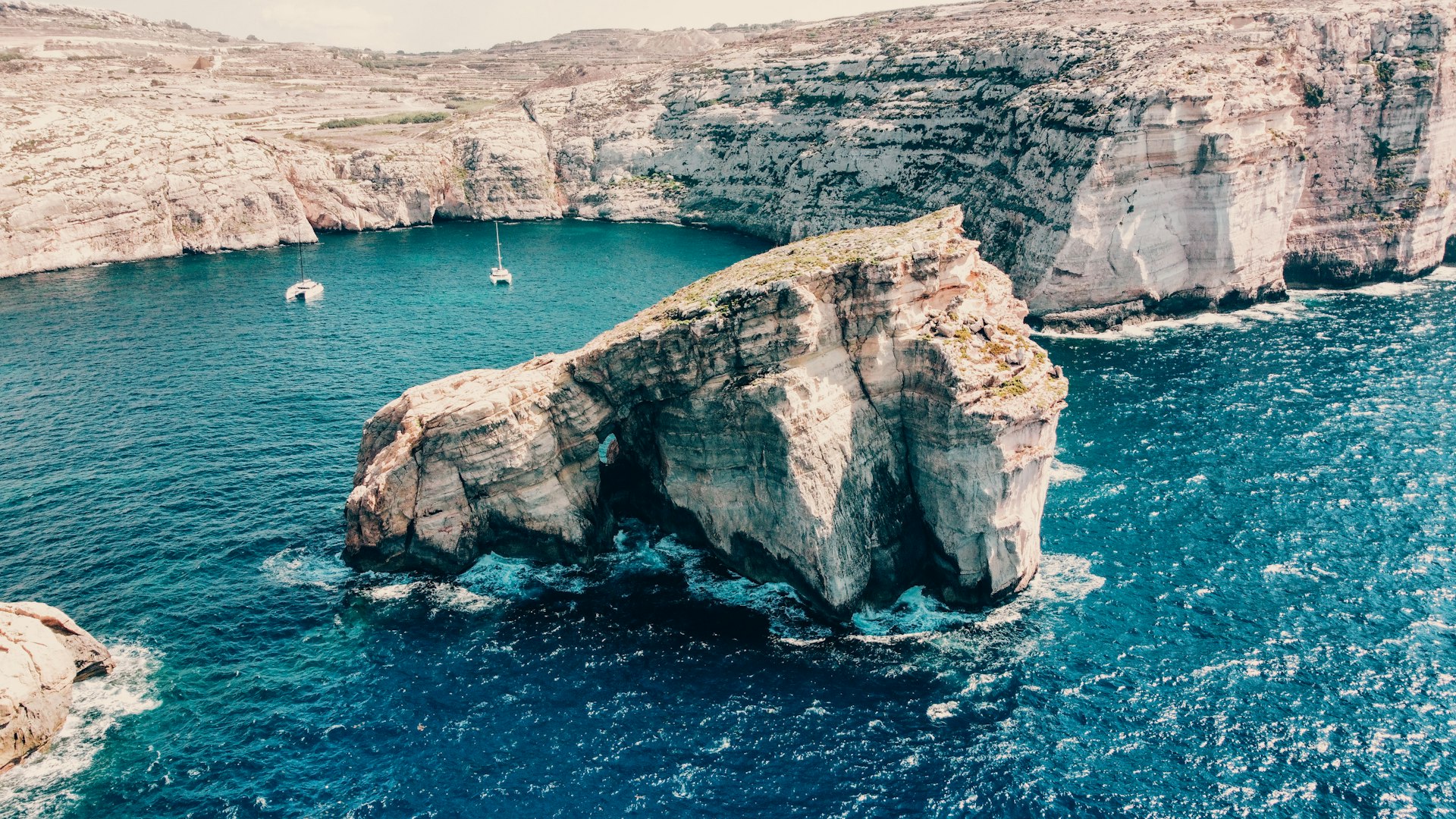 Gozo Malta island coastline