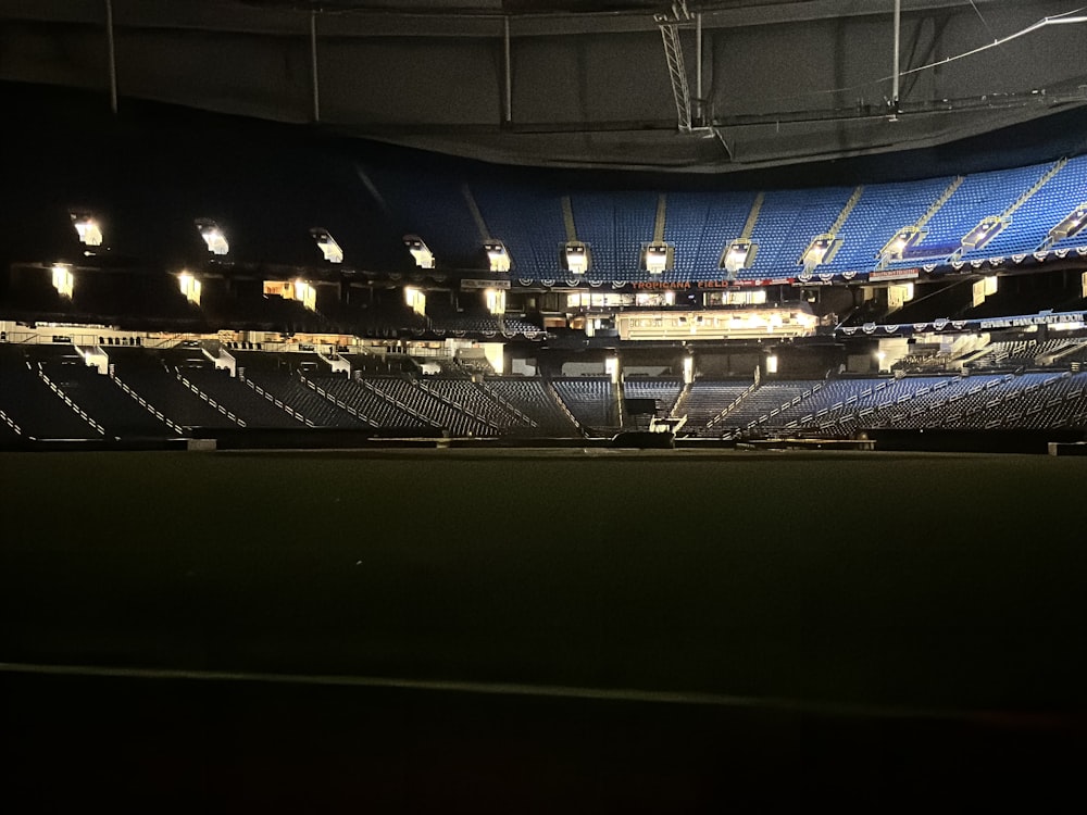 a view of a baseball stadium from the stands