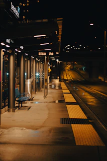 Evening shot of a sudspect station glowing softly, ready for 24/7 use by community residents