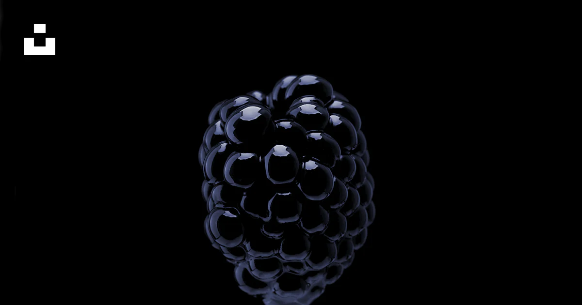 Black Raspberry Desktop Background A close up of a black raspberry on a black background photo – Free ...