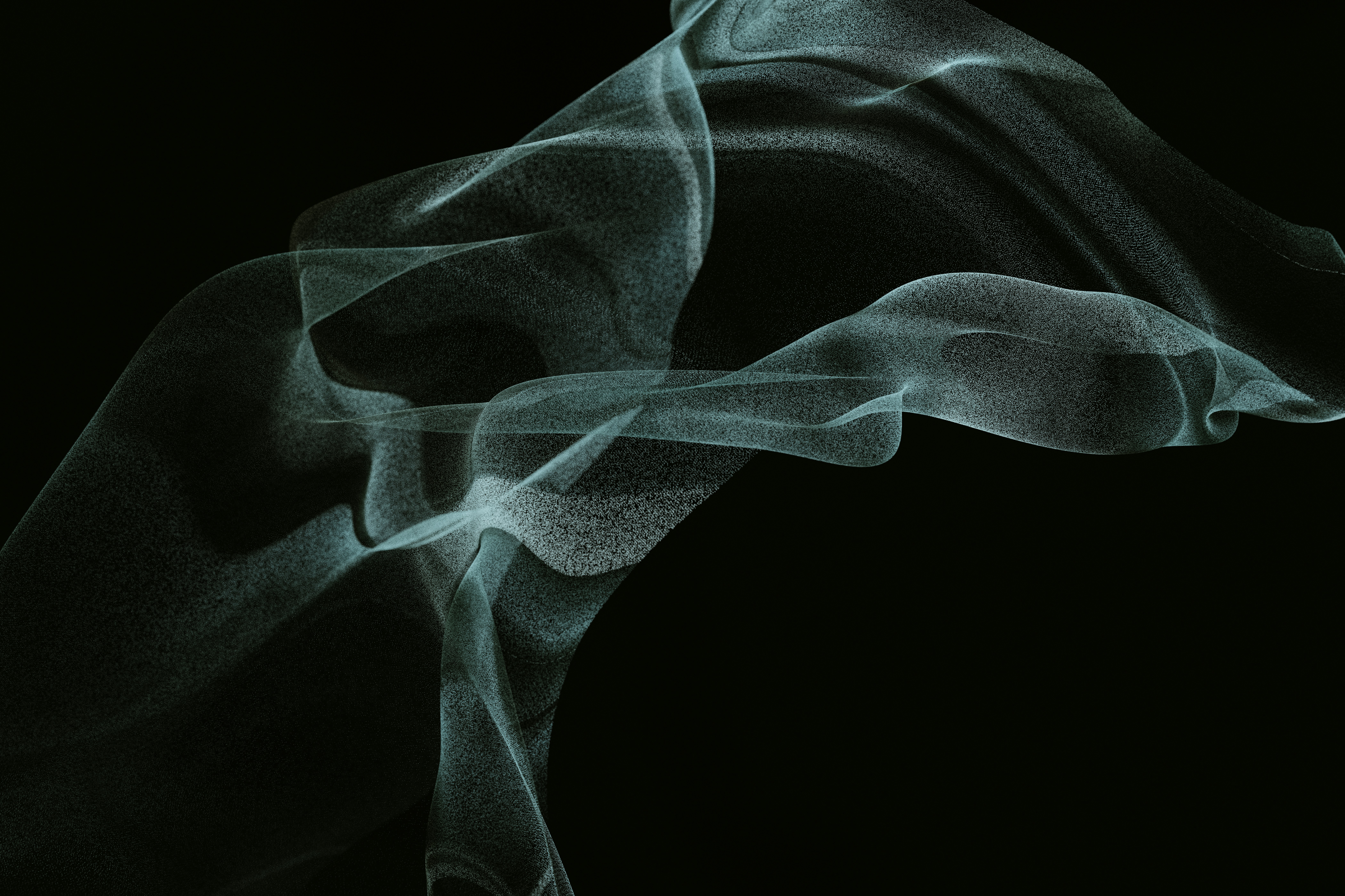 a black and white photo of smoke on a black background