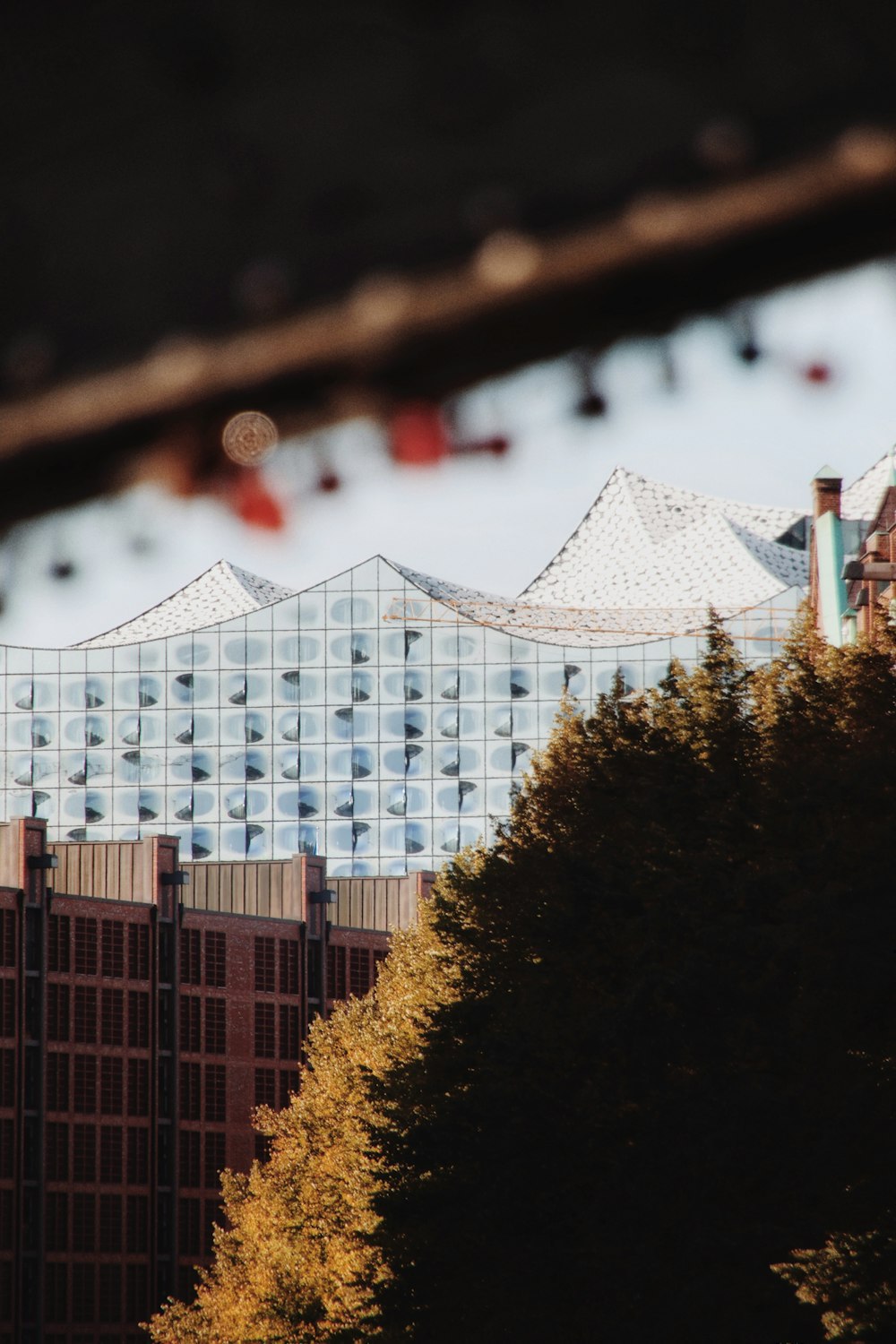 a view of a building from across the street